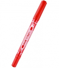 齊心MK804小雙頭記號筆0.5-2mm紅*12